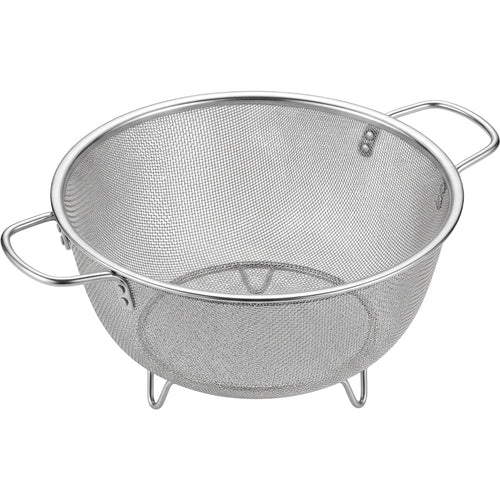 Pndkv Round Fine Mesh Colander with Two Handles and Three Feet 26 cm - Product view